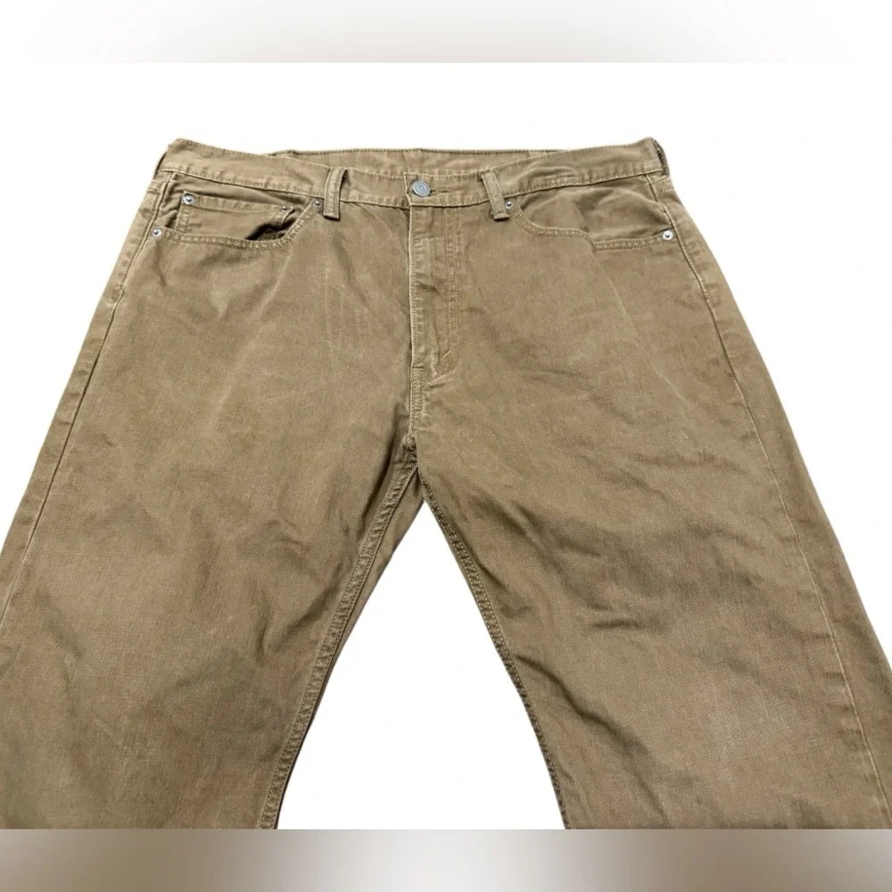 Levi's 505™ Straight-Fit Stretch Slub Twill Jeans Men’s Size 38x32 Brown Camel